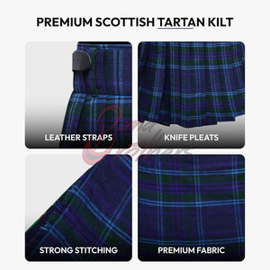 Tela de Mezcla de Lana de Alta Calidad, Tartán Escocés Tradicional, Kilt para Ocasiones Formales, Vestido Escocés, Tartán Escocés - Product Image 3