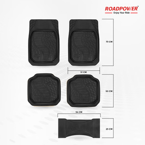 Roadpower (RP-RBR-1515) Tapis de sol de voiture universels toutes saisons en caoutchouc robuste avec motif à rainures profondes et faciles à nettoyer - Product Image 4
