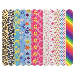 Limas de Uñas Profesionales de Alta Calidad, 12 Piezas, Doble Cara, Grano 100/180, Coloridas, para Manicura y Pedicura, Diseño Moderno - Product Image 1