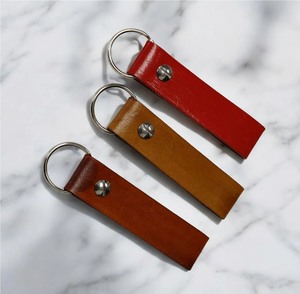 Leather Key Chain Premium Keychain Manufacturer Wholesale Blank Design Real Leather Car <b>Keyring</b> Personalized Keychains - Product Image 1