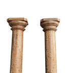 Colonne décorative en teck massif sculptée à la main, style vintage indien, pour projets de temples, villas et hôtels |   Mix & Match 1 Contenant - Product Image 2