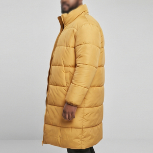 <b>Men's</b> Winter Long Puffer Coat With Stand Collar <b>Men</b> <b>Warm</b> Quilted Puffer Winter Long <b>Jacket</b> Zipper Down Puffer Bubble Long Coat - Product Image 3