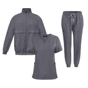 Classic Custom Scrub Uniform Sets Anti Wrinkle Medical Soft Knitted Unisex Wholesale Hospital Scrubs Needle Detection Seamless - Product Image 4