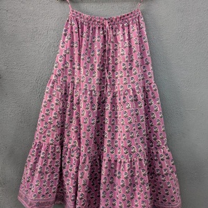 Jupe en coton imprimée à la main, jupe en coton à fleurs, vêtements ethniques, jupe longue maxi pour femmes, robe d'été, cadeau pour elle - Product Image 1