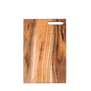 Tabla de cortar de madera maciza de teca y acacia de doble cara personalizada con asa para uso doméstico en la cocina - para pizza y pasta - Product Image 1