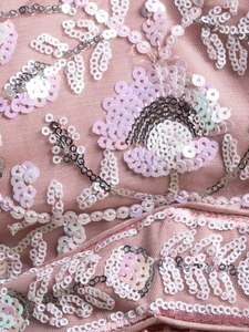 Robe de demoiselle d'honneur longue rose brodée florale, style A-line, dos nu, Lehenga Choli, tenue de mariage traditionnelle pour femme - Product Image 6