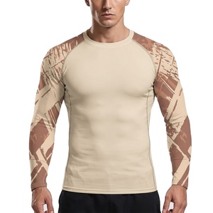 Wholesale Sun Protection Clothing Compression Shirt Rashguard Fully Sublimated Long Sleeve Custom Surf Bjj Rash Guard for Men - Product Image 1
