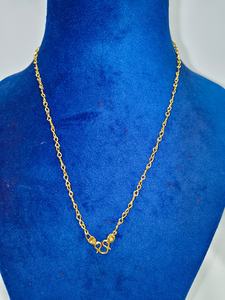 Cadena de Oro 22K con Eslabones Infinitos y Trenzados, Diseño Elegante para Uso Diario, con Cierre Seguro Tipo S, para Mujer - Product Image 3