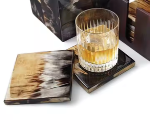Natural Horn <b>Table</b> <b>Coasters</b> with Premium Finish Exclusive Handmade Drink <b>Coasters</b> in Buffalo Horn Decorative Horn <b>Coasters</b> for L - Product Image 5