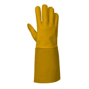 Gant de travail réfléchissant en cuir de chèvre pour la protection des mains industrielles, résistant aux étincelles et à la chaleur, idéal pour le soudage TIG et les soudeurs de barbecue - Product Image 5