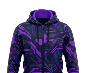 Sudadera con Capucha y Cremallera de Diseño Personalizado por Sublimación, Sudadera de Poliéster con Estampado Completo para Uso Casual y Entrenamiento Deportivo - Product Image 4