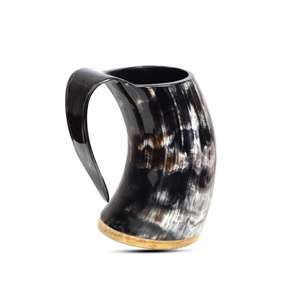 Mug à boire en corne de buffle de haute qualité, poli à la main, moderne, écologique, pour le vin, la bière, Noël, le Nouvel An - Product Image 3