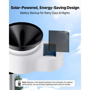 Estación Meteorológica Wi-Fi 5 en 1 con Pantalla VA de 7.5 Pulgadas, Sensor Exterior Inalámbrico con Energía Solar, Pluviómetro para Uso en Interiores y Exteriores - Product Image 6