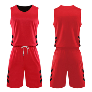 Ensemble de maillots et shorts de basket-ball unisexe noir OEM, personnalisable avec le nom/le numéro de l'équipe, respirant, séchage rapide, kit de basket-ball d'été - Product Image 5