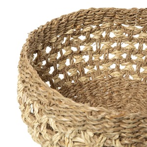 Panier de rangement rond multifonction en jonc de mer écologique Vietrustic pour la lessive et l'usage domestique - Product Image 2