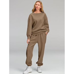 Women's Heavyweight Cotton Fleece Hoodie Set Casual Streetwear Clothing Manufacturer - Product Image 5
