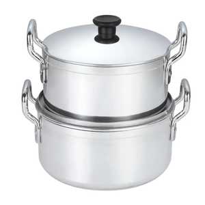 Olla vaporera de acero inoxidable de 2 niveles, olla doble apilable para cocinar al vapor, utensilio de cocina para inducción - Product Image 1