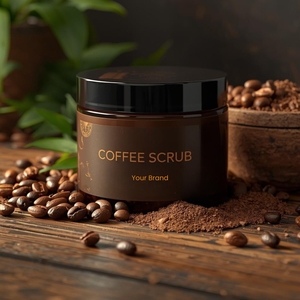 Gommage corporel à la caféine naturelle en tube, gommage au café stimulant pour la réduction de la cellulite et l'éclat de la peau douce, 124 caractères - Product Image 1