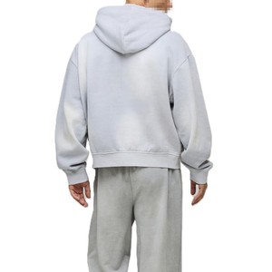 เสื้อฮู้ดดี้ผู้ชายผ้าฝ้ายฟลีซขนาดใหญ่ โลโก้เรียบง่าย สไตล์สตรีทแวร์ เสื้อฮู้ดดี้ผู้ชายแบบหนา เสื้อฮู้ดดี้ผู้ชายแบบสวมหัว ผลิตโดยโรงงานรับผลิต - Product Image 3