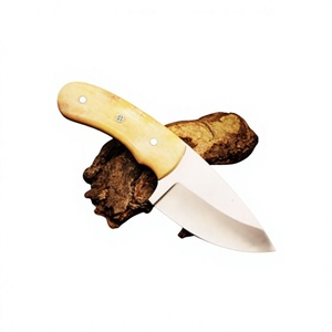 Couteau à lame fixe personnalisé fait à la main en acier inoxydable avec manche en os de chameau, couteau de camping - Product Image 1