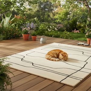 Tapis en laine tufté à la main motif dune de sable du désert, dégradé ondulé, pour villa et salon - Product Image 2