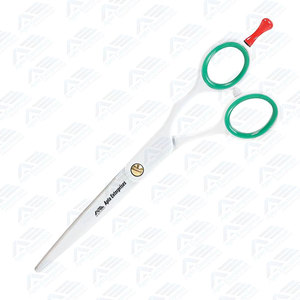 Tijeras de Peluquería Profesionales de Acero Inoxidable Japonés para Estilistas y Uso Doméstico, Blancas, Verdes y Rojas, 5.75 Pulgadas - Product Image 4