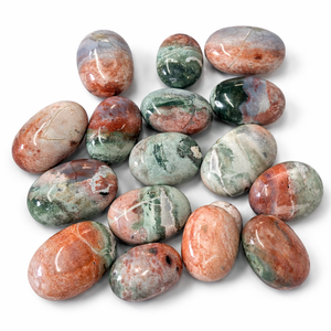 Piedra de Jaspe Unicornio, Piedra de Cristal Natural Pulida a Mano, Piedra de Bolsillo de Cristal Curativo, Regalo Decorativo - Product Image 1