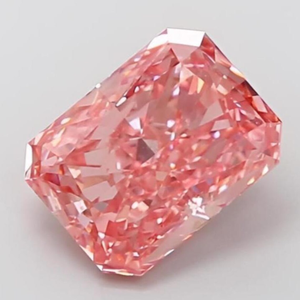 Diamante rosa de fantasía cultivado en laboratorio, corte radiante, piedra suelta para la fabricación de joyas - Product Image 1