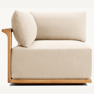 Corner <b>sofa</b> furniture made of teak wood with durable, soft foam <b>for</b> a cool and comfortable indoor seating - Product Image 2