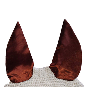 Custom Soft Cotton Horse <b>Fly</b> Veil Ear Bonnet Breathable Ear Hood Premium Equestrian Riding Equipment OEM Factory Supply - Product Image 5