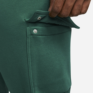 Pantalones Deportivos de Forro Polar Verde para Hombre, Cintura Elástica, Múltiples Bolsillos, Joggers Casuales para Otoño - Product Image 4