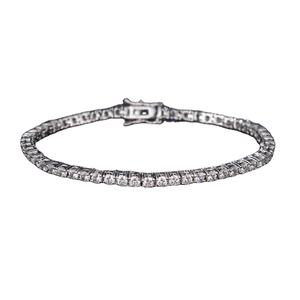 Bracelet chaîne en argent sterling 925 plaqué or 3 mm 7 pouces avec moissanite, bijoux tennis classique certifié GRA, unisexe, vente en gros - Product Image 1