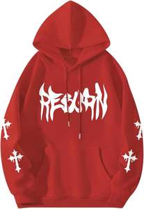 Sudadera con Capucha para Hombre, Diseño Nuevo, 100% Algodón, Manga Larga, Hombros Caídos, Cuello Redondo, Estampada, Personalizable, Tallas Grandes, Bangladesh - Product Image 2