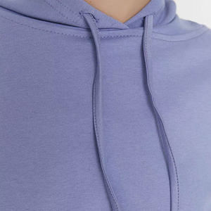 Sweat-shirts à capuche courts personnalisés avec logo pour femmes, vêtements 100 % coton molletonné, pulls oversize pour femmes - Product Image 2