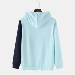 เสื้อฮู้ดดี้พิมพ์ลายตามสั่งสำหรับผู้ชาย ผ้าฝ้าย 100% พร้อมโลโก้และสีตามสั่ง ขนาดต่างๆ - เสื้อผ้าสตรีทแวร์ พิมพ์ลายพัฟ ผ้าถัก - Product Image 3
