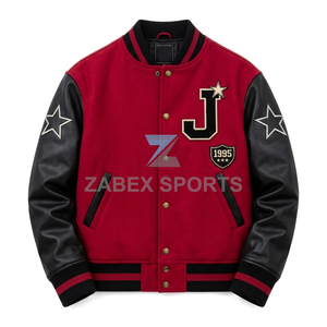 Chaqueta Varsity para Hombre, Ecológica, Resistente al Viento, Estilo Urbano, Personalizable con Letras, Ligera, de Invierno, de Poliéster/Algodón - Product Image 1