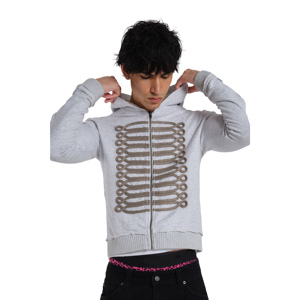 Sweat à capuche zippé imprimé personnalisé pour homme – Nouveau design, décontracté, respirant, chaud et élégant pour l'hiver, couleur unie - Product Image 3