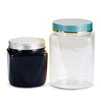 Frasco de Plástico PET con Tapa de Rosca, 500 ml, Boca Ancha, Redonda, de Grado Alimenticio, Envase Personalizado para Dulces y Cosméticos, Impresión Serigráfica JW-144