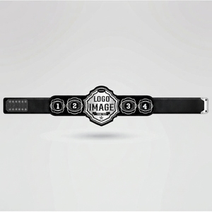 Ceinture de championnat de lutte en paillettes argentées avec motif de football et texte personnalisé, emblème étoile, ceinture de lutte en paillettes argentées - Product Image 2
