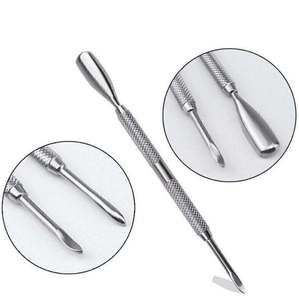 Lot de 3 repousse-cuticules en acier inoxydable, ensemble de manucure avec cuillère double-embout, coupe-cuticules et pince pour kit de pédicure et nail art - Product Image 5