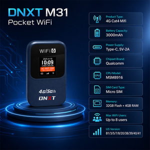 Routeur SIM 4G Wi-Fi DNXT avec Date et Heure, Routeur Wi-Fi Portable LTE 4G 3000 mAh 2,4 GHz, Wi-Fi de Poche pour Utilisation en Voyage sur Tout Réseau - Product Image 2