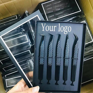 แหนบแยกขนตาปลายเรียบสแตนเลสคุณภาพสูงสำหรับต่อขนตา  รับทำโลโก้  อุปกรณ์เสริมสวยสำหรับร้านเสริมสวย - Product Image 3