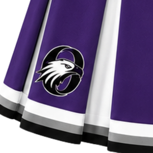 Jupe plissée pour femme, taille haute, violet foncé, blanc, noir, pour cheerleading, performance sportive, danse, uniforme de cheerleading - Product Image 6