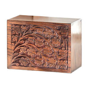 Tree Life Solid Rosewood American Style Baby Cremation <b>Urn</b> for Human Ashes | Hand Carved Wooden Funeral Memorial <b>Urn</b> Ready Ship - Product Image 2