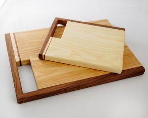 Tabla de cortar rectangular de madera Chopterra con mango, material de nogal, paquete individual, característica antideslizante, pieza única - Product Image 4
