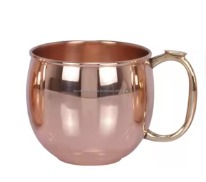 Tasses à Moscow Mule en cuivre avec placage en cuivre pur, doublure en acier inoxydable, style classique, pour cadeaux d'affaires, utilisation pour le whisky et les spiritueux - Product Image 2