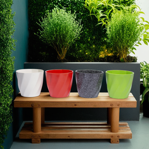 Pot de fleur en plastique de table durable et léger résistant aux fissures avec parfait pour le bureau, le salon et la décoration de la maison - Product Image 2