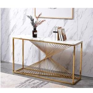 Innovative Design Luxury Console <b>Tables</b> <b>Gold</b> Plated Metal Console <b>Side</b> <b>Table</b> for Hallway, Hotel, Entry, Office India Manufacture - Product Image 1