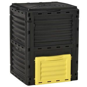 Compostiera da Giardino Gialla da 300L con 48 Fori di Ventilazione, Accessorio per Attrezzi da Giardino - Product Image 2