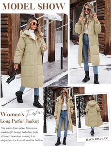 Women's Lightweight <b>Packable</b> Hooded Winter Quilted Puffer <b>Jacket</b> Detachable Sleeves Hat Zipper Closure Water Resistant Fur - Product Image 2